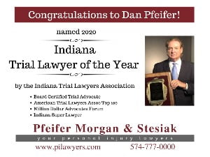 image of attorney Dan Pfeifer With Award