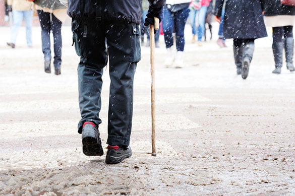 icy sidewalk