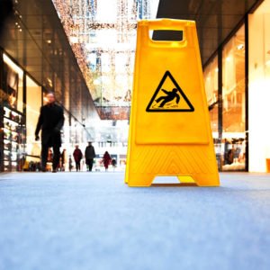 slippery when wet warning sign
