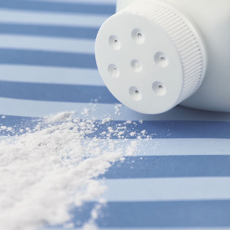 spilled talcum powder