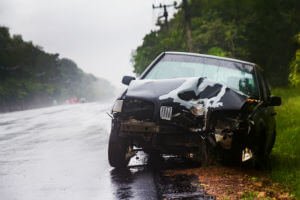head-on car damage