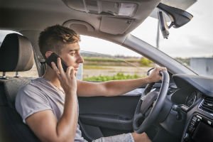 using smartphone while driving