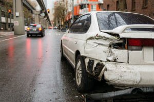 car fleeing scene of accident