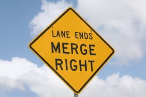 image-of-road-sign-to-merge