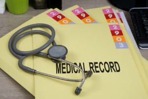 medical records in folders