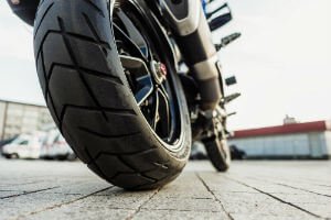 rear wheel of a motorcycle