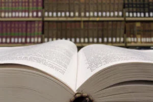 legal book opened