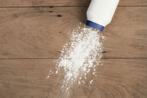 spilled baby powder