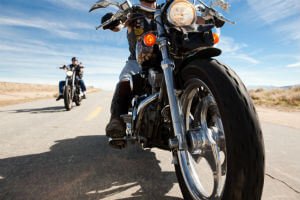 motorcycles on open road