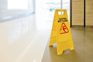 caution wet floor sign