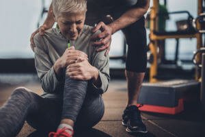 woman injured at gym