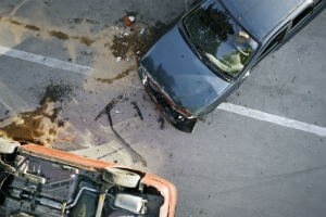 cars after t-bone accident