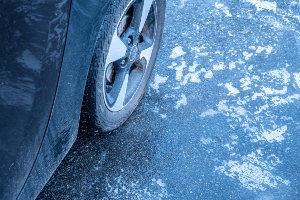 tire on ice
