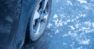 tire on ice