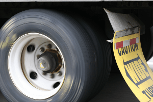 close up of truck tire