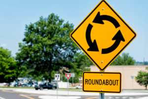 roundabout traffic sign