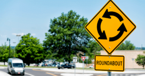 roundabout traffic sign