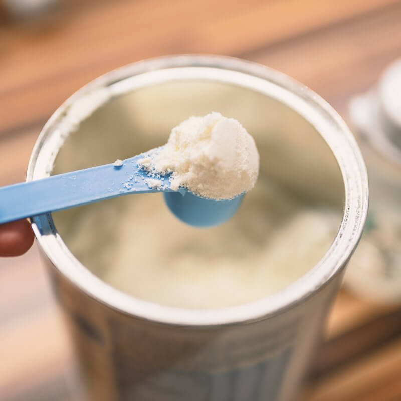 scooping up baby formula