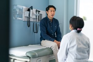 patient in doctor's office