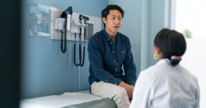 patient in doctor's office