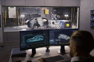 suv during crash test