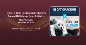 Helping Paws donation drive graphic with cat