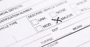 cropped image of police report